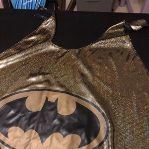Batman cape. GlitzGold. Good condition. Six Flags!